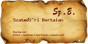 Szatmári Bertalan névjegykártya